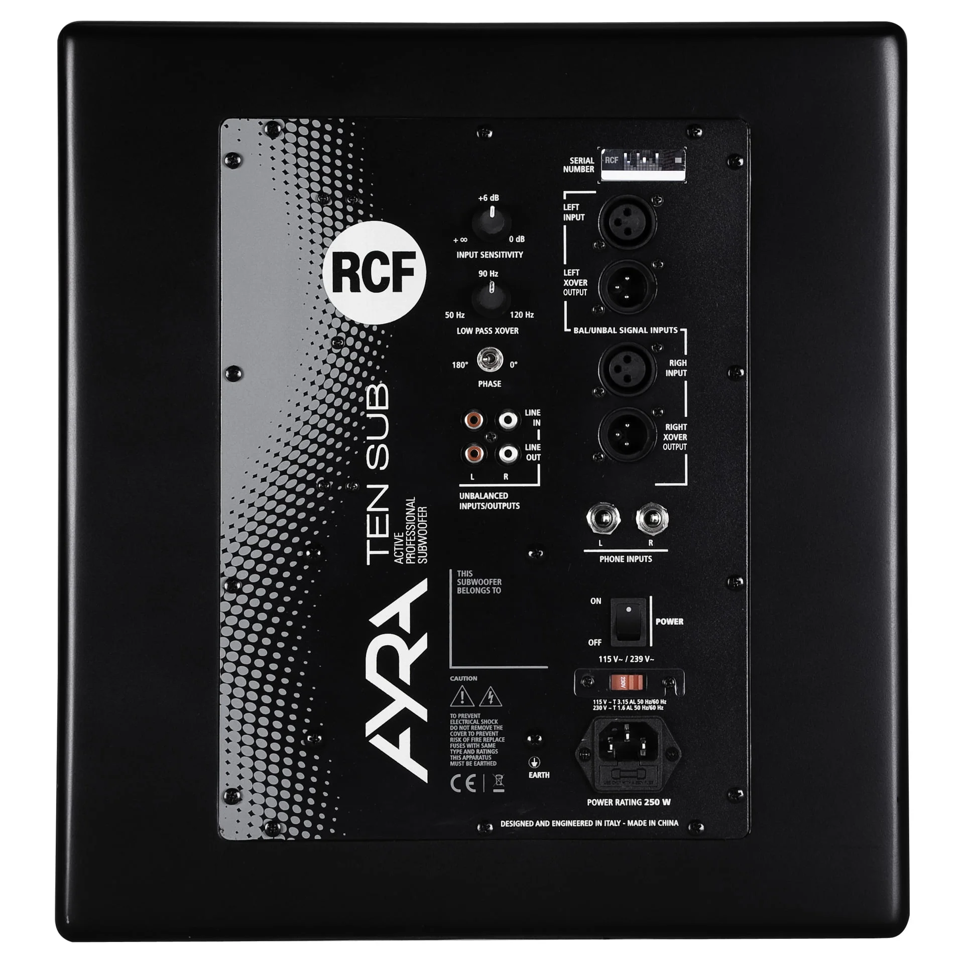 MONITOR SUBBAJO PROFESIONAL RCF AYRA 10 PARA ESTUDIO - Imagen 4