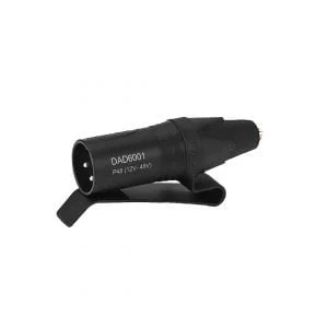 Adaptador DPA DAD6001, convierte MicroDot a XLR de 3 pines para conectar micrófonos DPA a sistemas de audio.