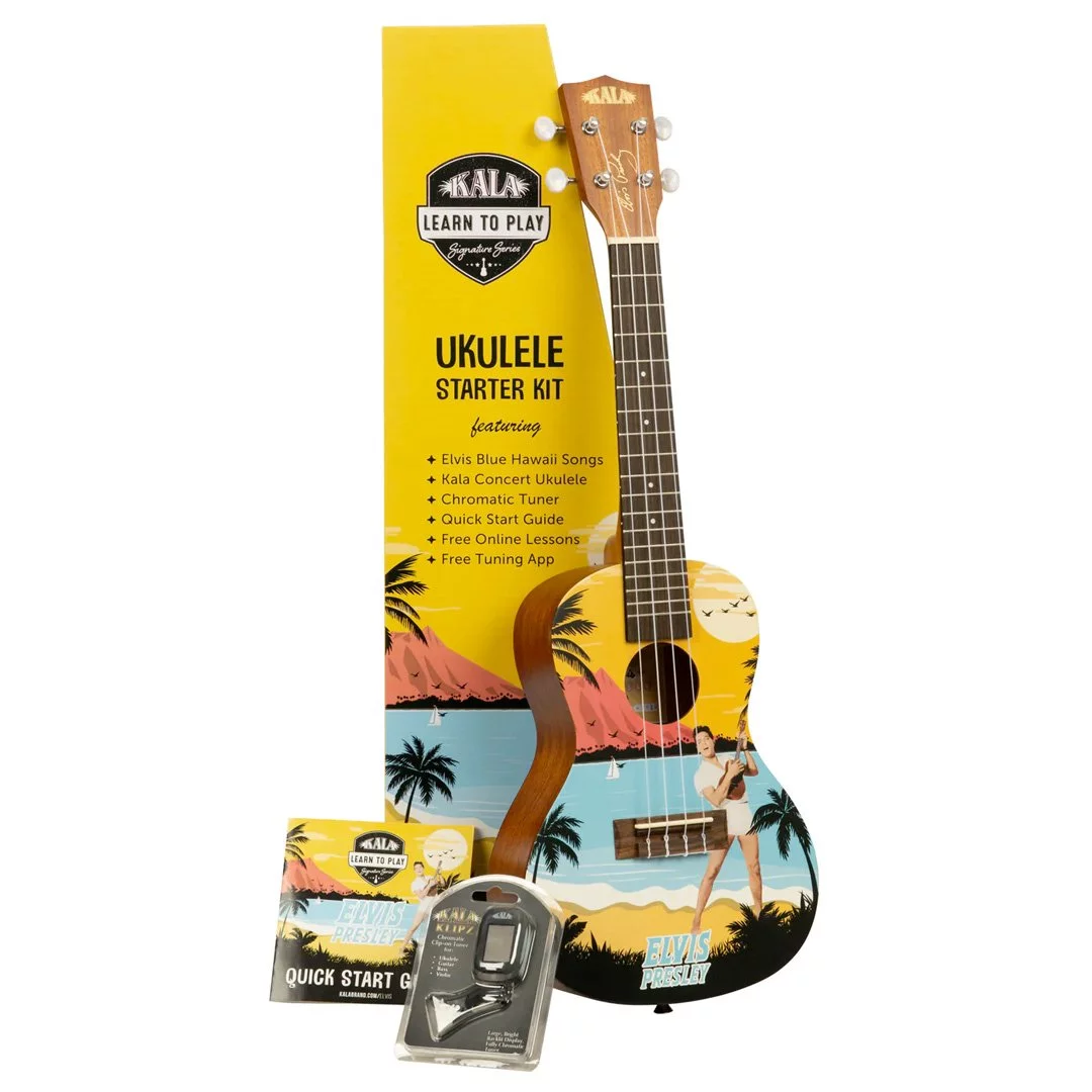 KALA UKELELE LEAR TO PLAY ELVIS BLUE HAWAII CONCERT LTP-C-EBH