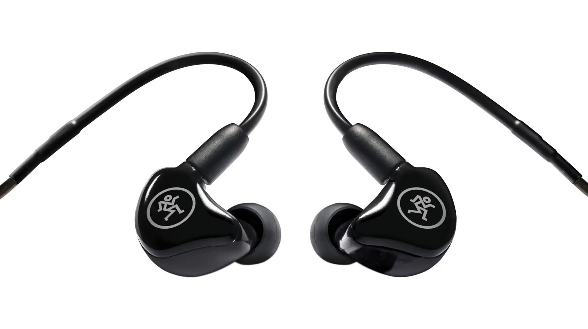Monitores in-ear Mackie MP-120 con diseño ergonómico para escenario. Audífonos in-ear Mackie MP-120 profesionales color negro