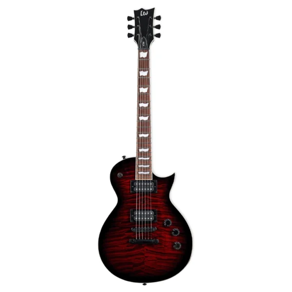 Guitarra eléctrica ESP EC-256 QM, diseñada para ofrecer un sonido potente y un diseño elegante, ideal para guitarristas de todos los niveles.