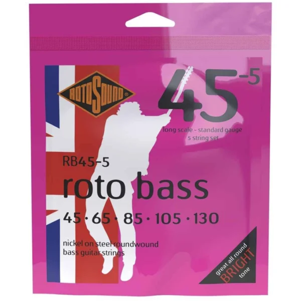 ROTOSOUND RB45-5 BASS NICKEL 5 CUERDAS 45-130