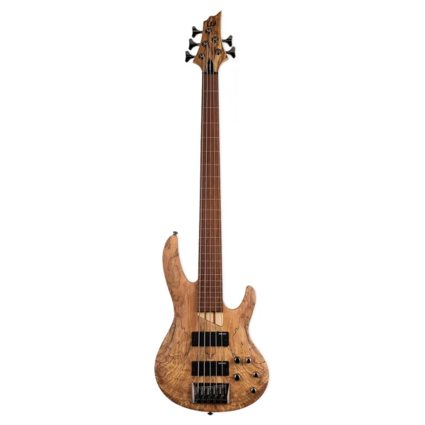 Bajo eléctrico ESP B-205SM FL de cuerpo sólido, fretless, ideal para rock y funk, con diseño atractivo y sonido rico.