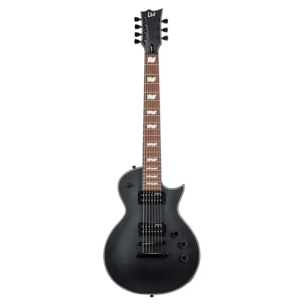 Guitarra eléctrica ESP EC-257 de cuerpo sólido, ideal para rock y metal, con diseño elegante y sonido potente.