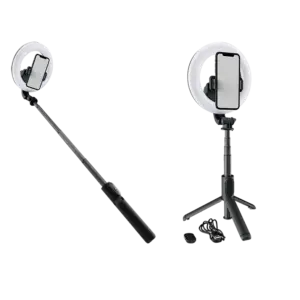 Aro de luz Mackie mRING-6 de 6 pulgadas con trípode y soporte para smartphone