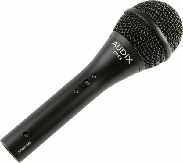 MICRÓFONO PROFESIONAL AUDIX OM3S CON BOTÓN DE ENCENDIDO Y APAGADO
