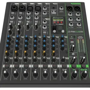 Vista superior de consola Mackie ProFX10 GO de 10 canales