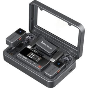 Micrófono Lavalier Inalámbrico Saramonic Air02 2.4GHz para Video, Podcast y Streaming