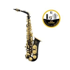 SAXOFÓN ALTO EN MI BEMOL NEGRO,  IDA MARIA GRASSI + KIT DE ACCESORIOS BG GR SAL700B