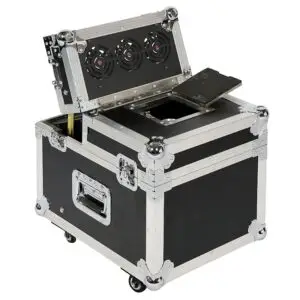 Máquina de humo doble de 600W modelo AL-114 en flight case con ruedas
