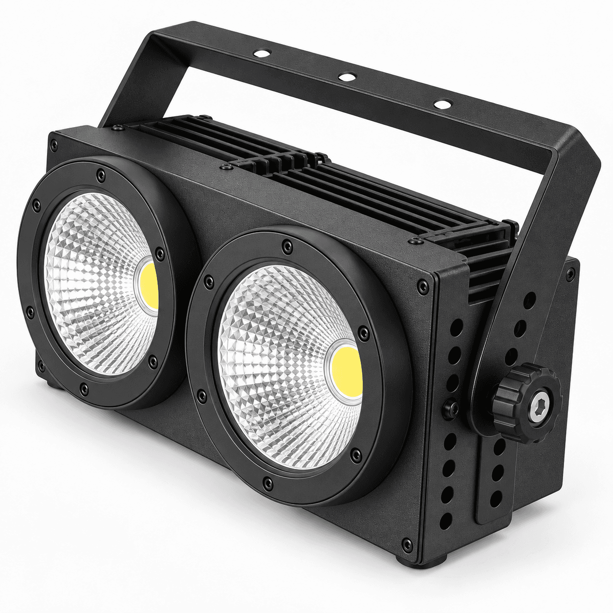 Luz Blinder LED profesional vista frontal superior con doble reflector