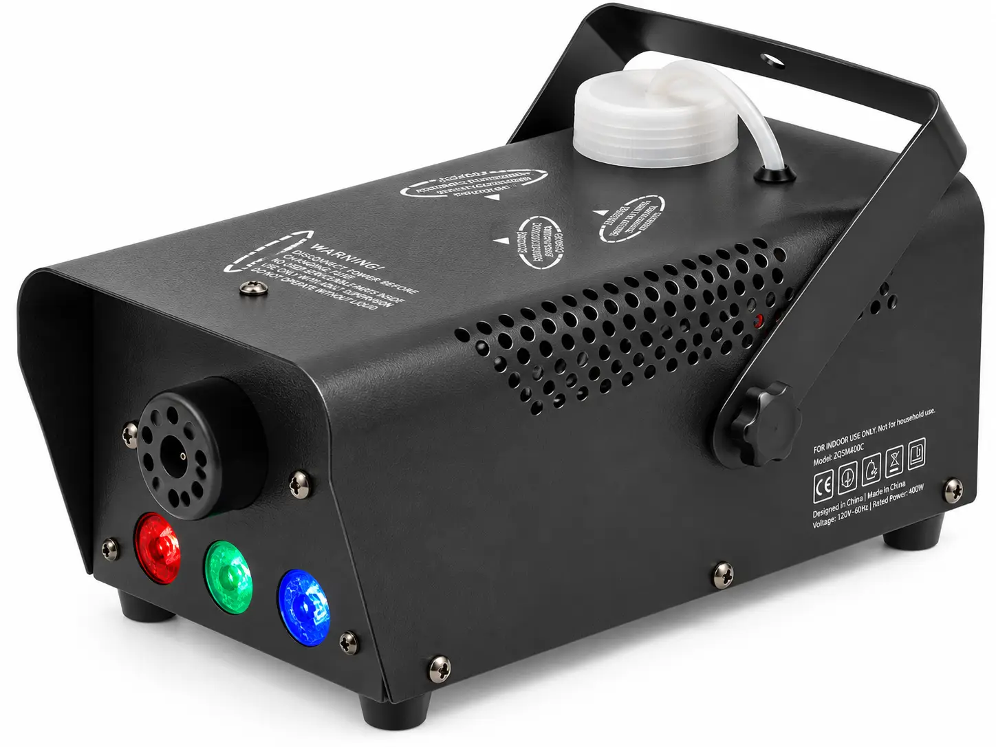 Cámara de Humo AL-109 con luces LED RGB y control remoto para eventos y escenarios. Cámara de Humo AL-109 con control remoto y luces LED RGB