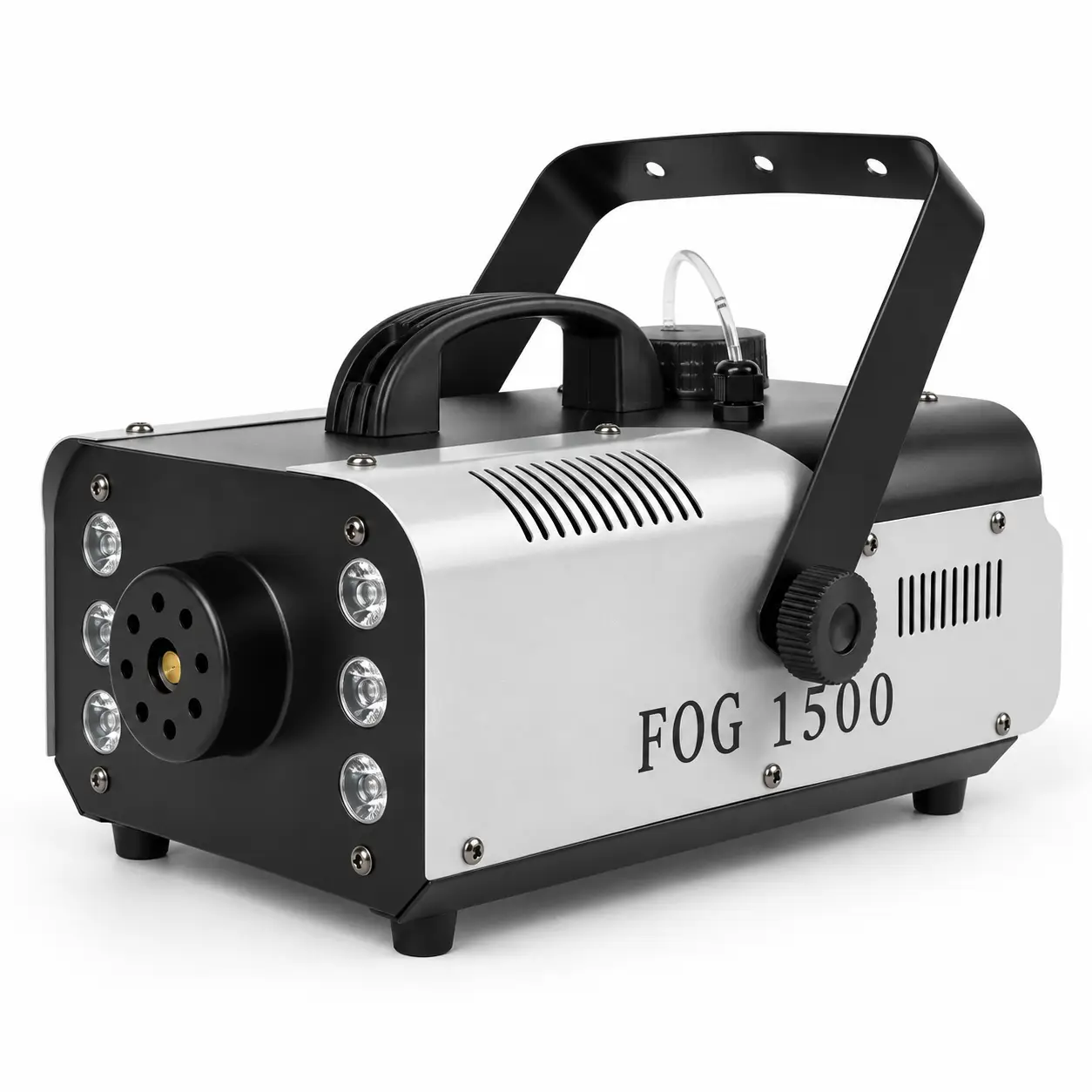 Máquina de humo AURA LIGHTING AL-111 ideal para eventos, escenarios y ambientación profesional. Máquina de humo AURA LIGHTING AL-111 con luces LED integradas