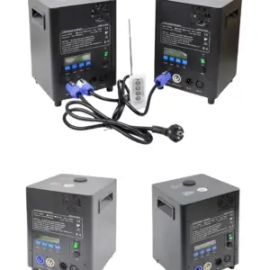 AURA LIGHTING AL-117 máquina de chispas frías con control remoto y panel de conexiones