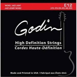 Cuerdas GODIN E12 Jazz Light de níquel para guitarra